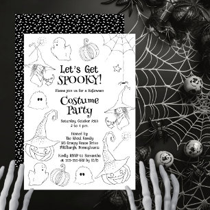Let's Get Spooky Halloween Costume Party Invitation