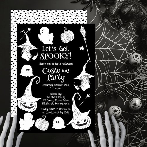 Lets Get Spooky Halloween Costume Party Invitation