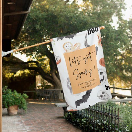 Lets get Spooky  Halloween Party   House Flag