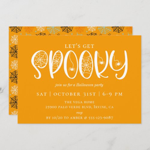 Lets Get SPOOKY Halloween Party Invitation