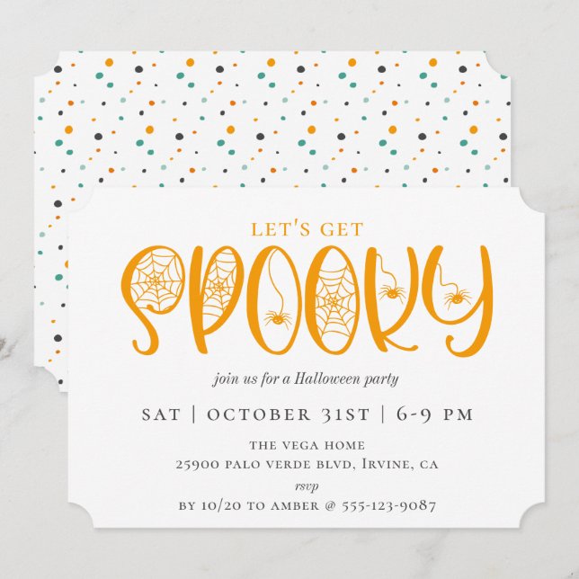 Let's Get SPOOKY Halloween Party Invitation (Front/Back)