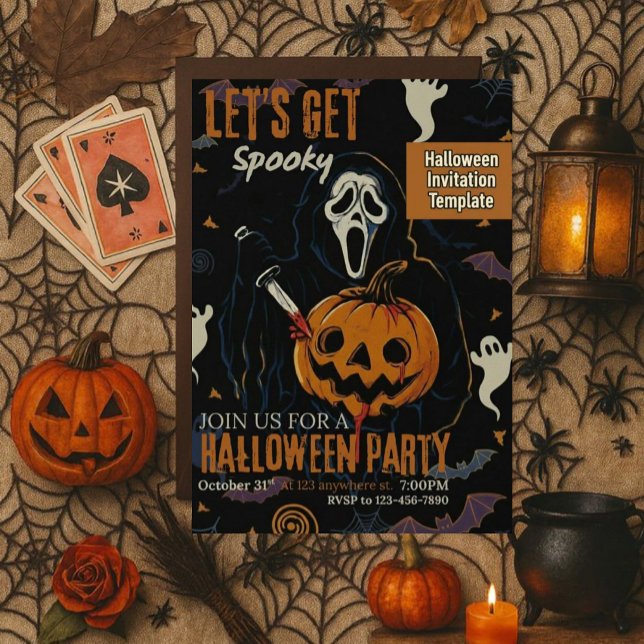 Let's Get Spooky Halloween Party Invitation (Creator Uploaded)