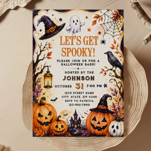 Let's Get Spooky Halloween Party Invitation