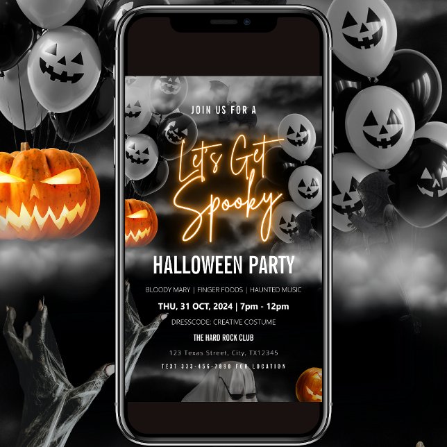 Lets Get Spooky Halloween Party Invitation (Creator Uploaded)