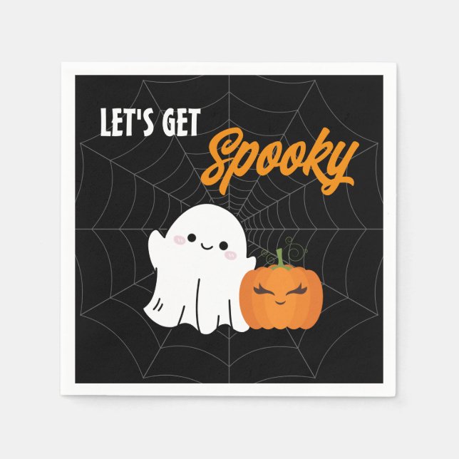 Let's Get Spooky Halloween Party Napkins (Front)