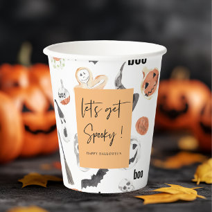 Let's get Spooky Halloween Party Paper Cups