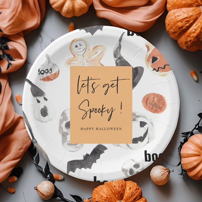 Let's get Spooky | Halloween Party  Paper Plates (Creator Uploaded)