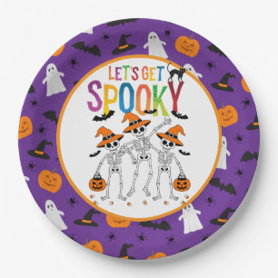 Let's Get Spooky Halloween Party Paper Plates