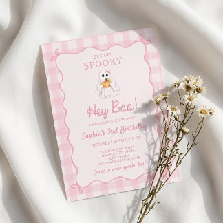 Let's get Spooky Hey Boo Birthday Invitation
