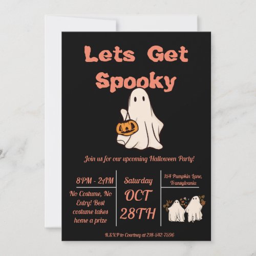 Lets Get Spooky  Invitation