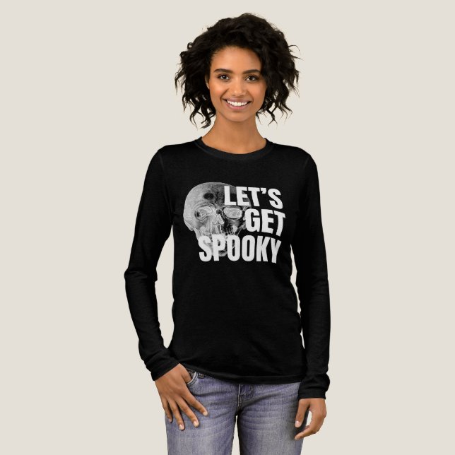"Let's Get Spooky" Skull T Shirt (Full Front)