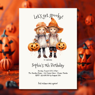 Let's get spooky! Spooktacular kids birthday party Invitation