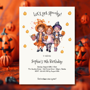 Let's get spooky! Spooktacular kids birthday party Invitation
