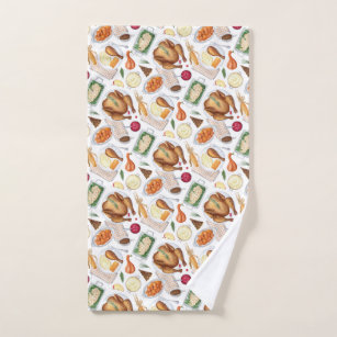 Let's Get Stuffed Thanksgiving  Hand Towel