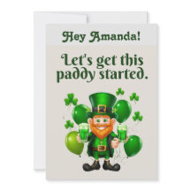 Let's Get This Paddy Going -St. Patrick's Day Card