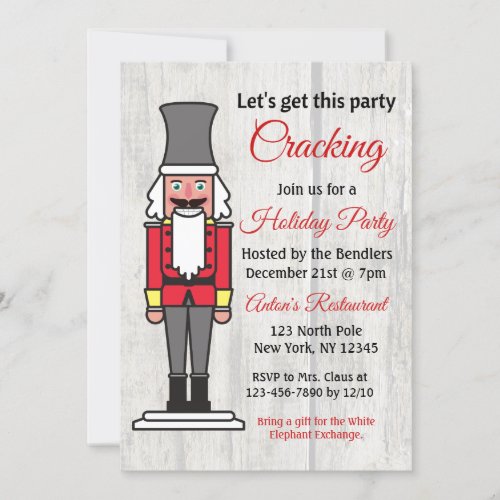 Lets Get This Party Cracking Holiday Invitation
