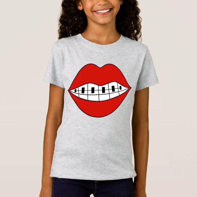Lets Get This Straight Smile Funny Braces T-Shirt (Front)