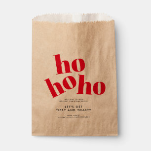 Let's Get Tipsy and Toasty Hohoho Christmas Party Favor Bag