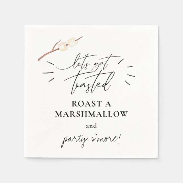 Let's Get Toasted S'more Marshmallow  Napkins (Front)
