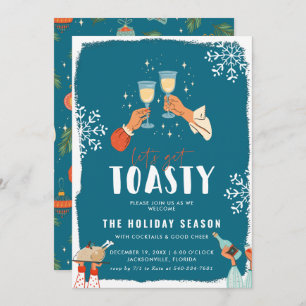Let's Get Toasty Holiday Party Invitation