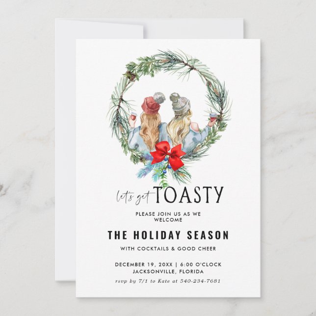 Let's Get Toasty | Holiday Party Invitation (Front)