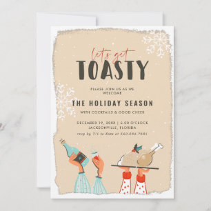 Let's Get Toasty Holiday Party Invitation