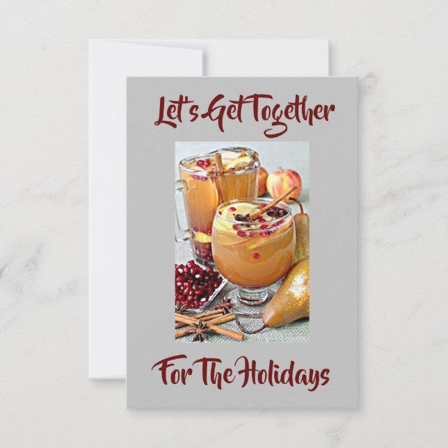 "LET'S GET TOGETHER" BEAUTIFUL HOLIDAY INVITATION (Front)