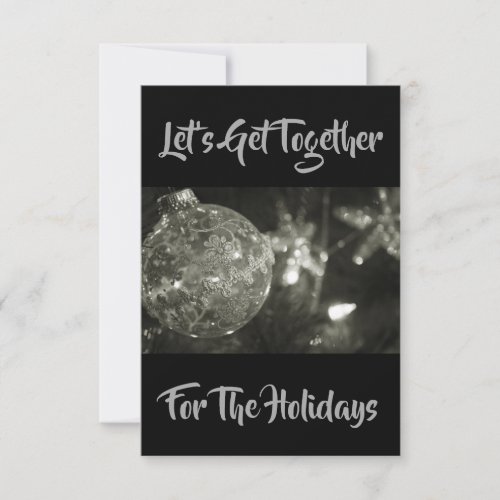 LETS GET TOGETHER BEAUTIFUL SILVERY INVITATION