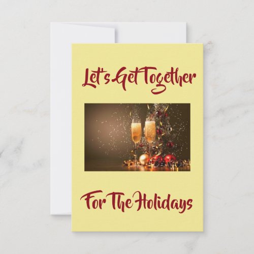 LETS GET TOGETHER BEAUTIFULCHRISTMAS INVITATION