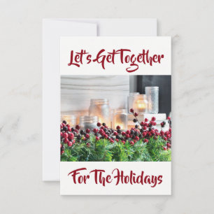 "LET'S GET TOGETHER" BEAUTIFULCHRISTMAS INVITATION