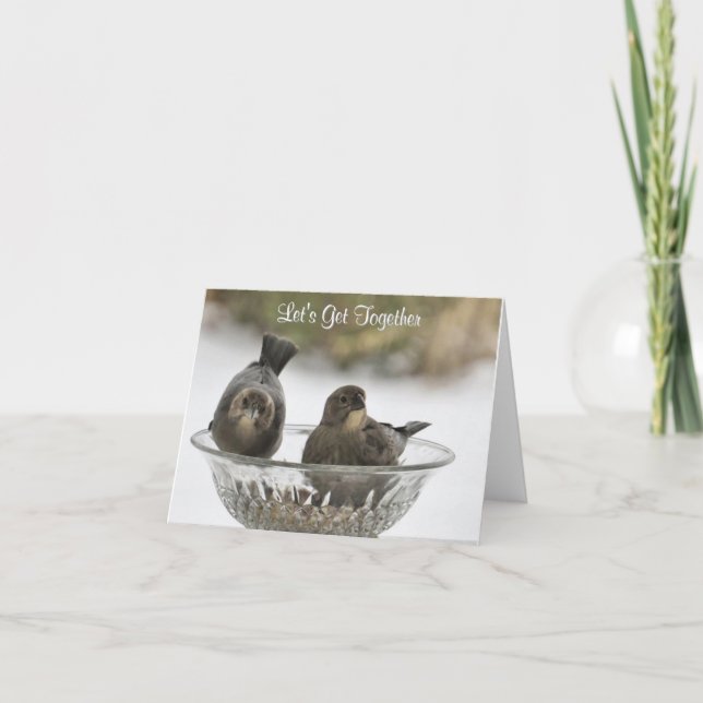 Let's Get Together - Blank Greeting Card (Front)