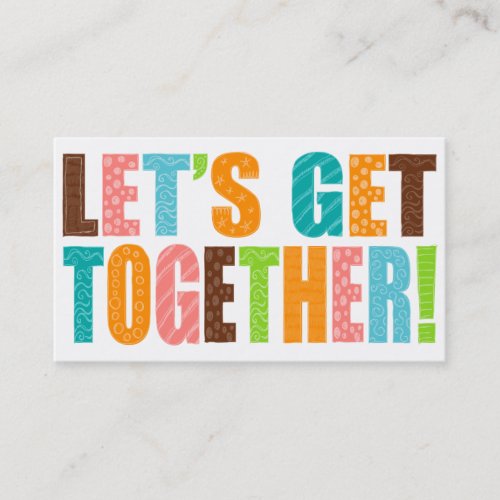 Let's Get Together! Business Card Templates