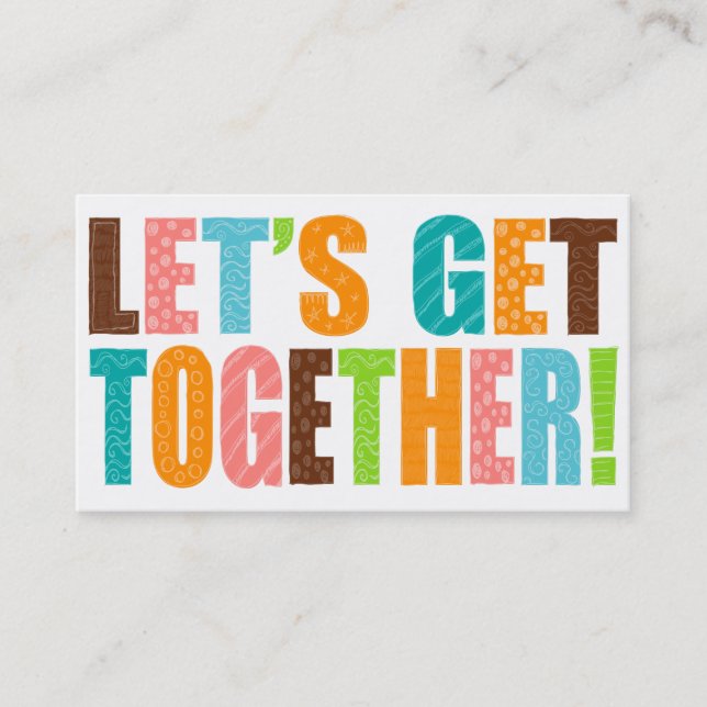 Let's Get Together! Calling Card (Front)