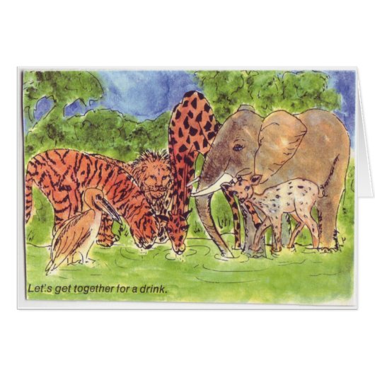 Lets Get Together for a Drink Cards (Front Horizontal)