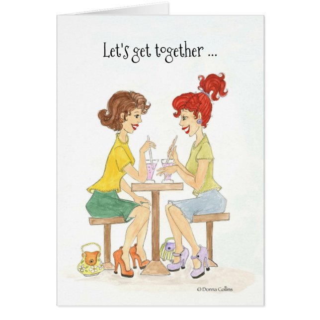 Let's get together for coffee cards (Front)