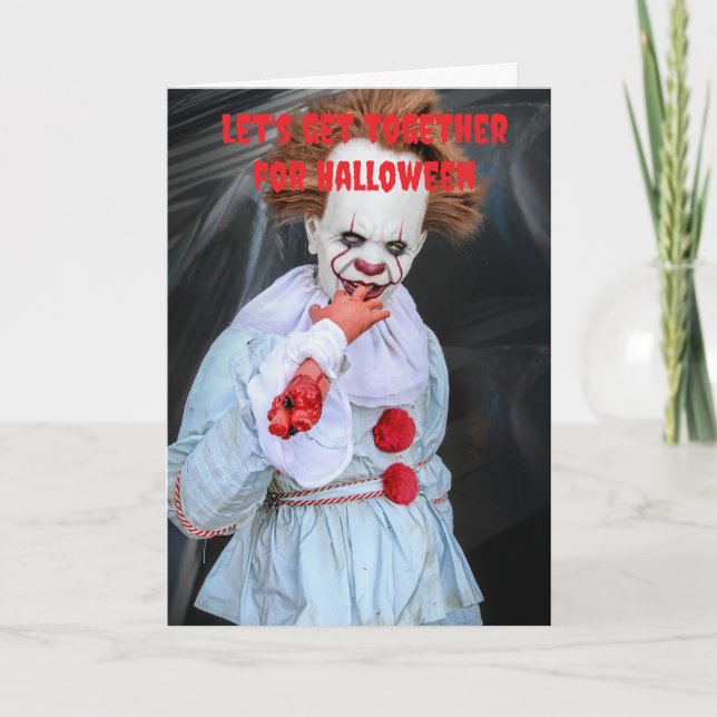 Let's get together for Halloween. Card (Front)