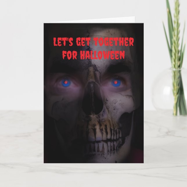 Let's get together for Halloween. Card (Front)