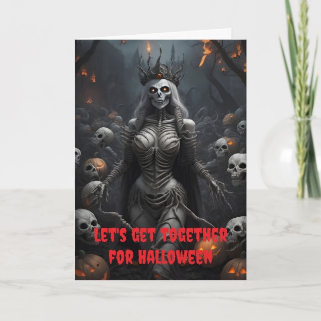 Let's get together for Halloween. Card (Front)