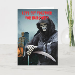 Let's get together for Halloween. Card
