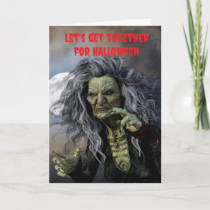 Let's get together for Halloween. Card