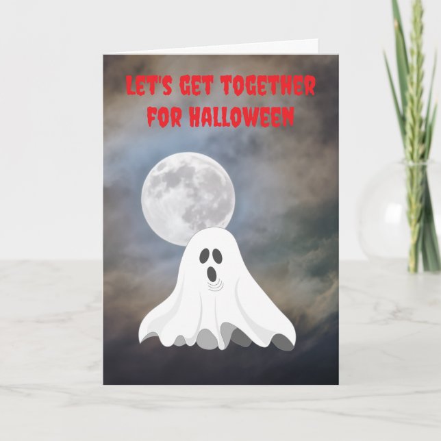Let's get together for Halloween. Card (Front)