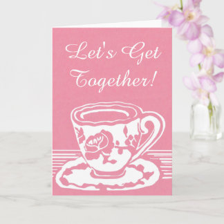 Let's Get Together! Rose Teacup Greeting Card