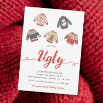 Lets Get Ugly Christmas Sweater Holiday Party Invitation