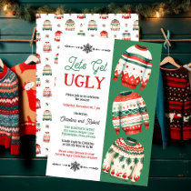 Let's Get Ugly Christmas Sweater Party Invitation