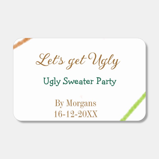 Let's get ugly Christmas ugly sweater Partyorange  Matchboxes (Front)