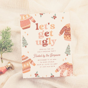 Lets Get Ugly Retro Christmas Sweater Party Budget
