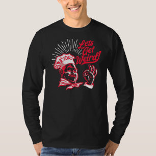 Let's Get Weird! Funny Vintage Pizza Box Man Festi T-Shirt