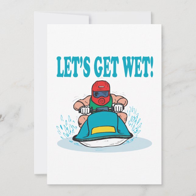 Lets Get Wet Invitation (Front)