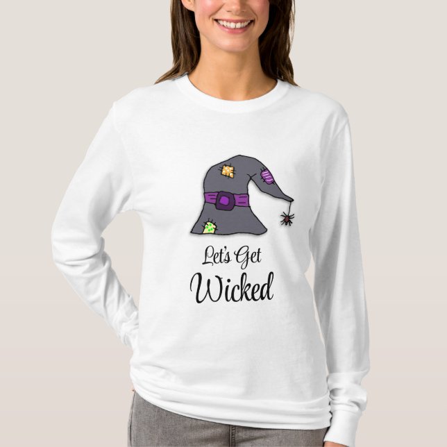 Let's Get Wicked | Witch's Broom   T-Shirt (Front)
