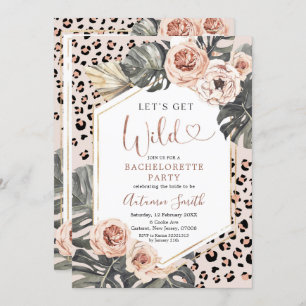 Let's Get Wild Animal Print Bachelorette Weekend Invitation